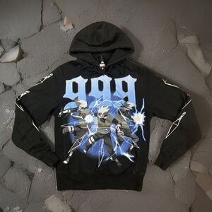 999 Club x Juice Wrld Naruto Shippuden Hoodie Kakeshi Sensei Lightning Sz Small